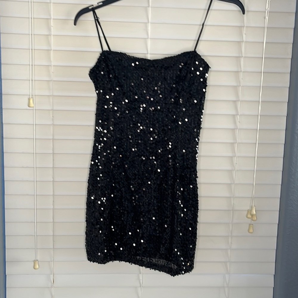 Urban outfitter black sequin dress size M
